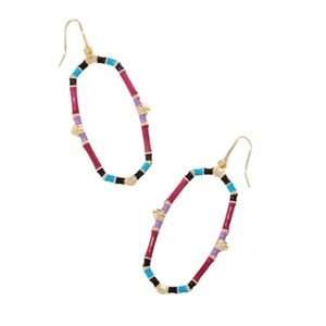Kendra Scott Essie Mixed Color Open Frame Drop Earrings.